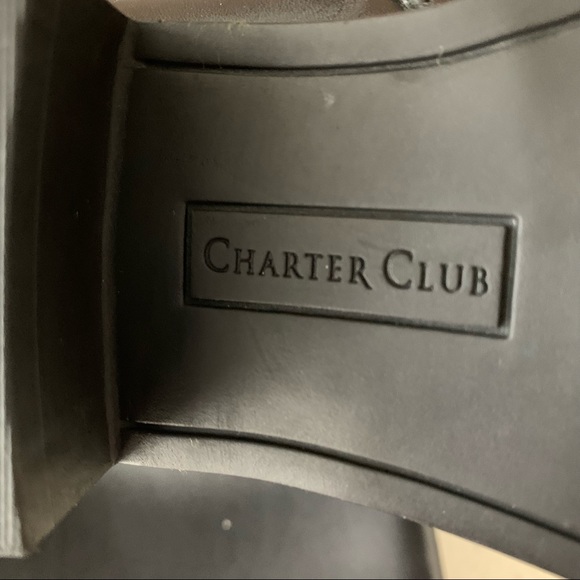 Charter Club Jeanola black leather knee high riding boots Women’s US 7 M NEW - Picture 7 of 10